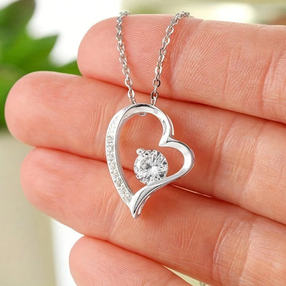 Cubic Zirconia Heart Pendant Necklace