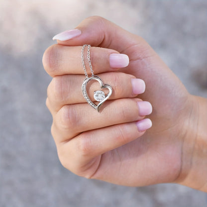 Cubic Zirconia Heart Pendant Necklace